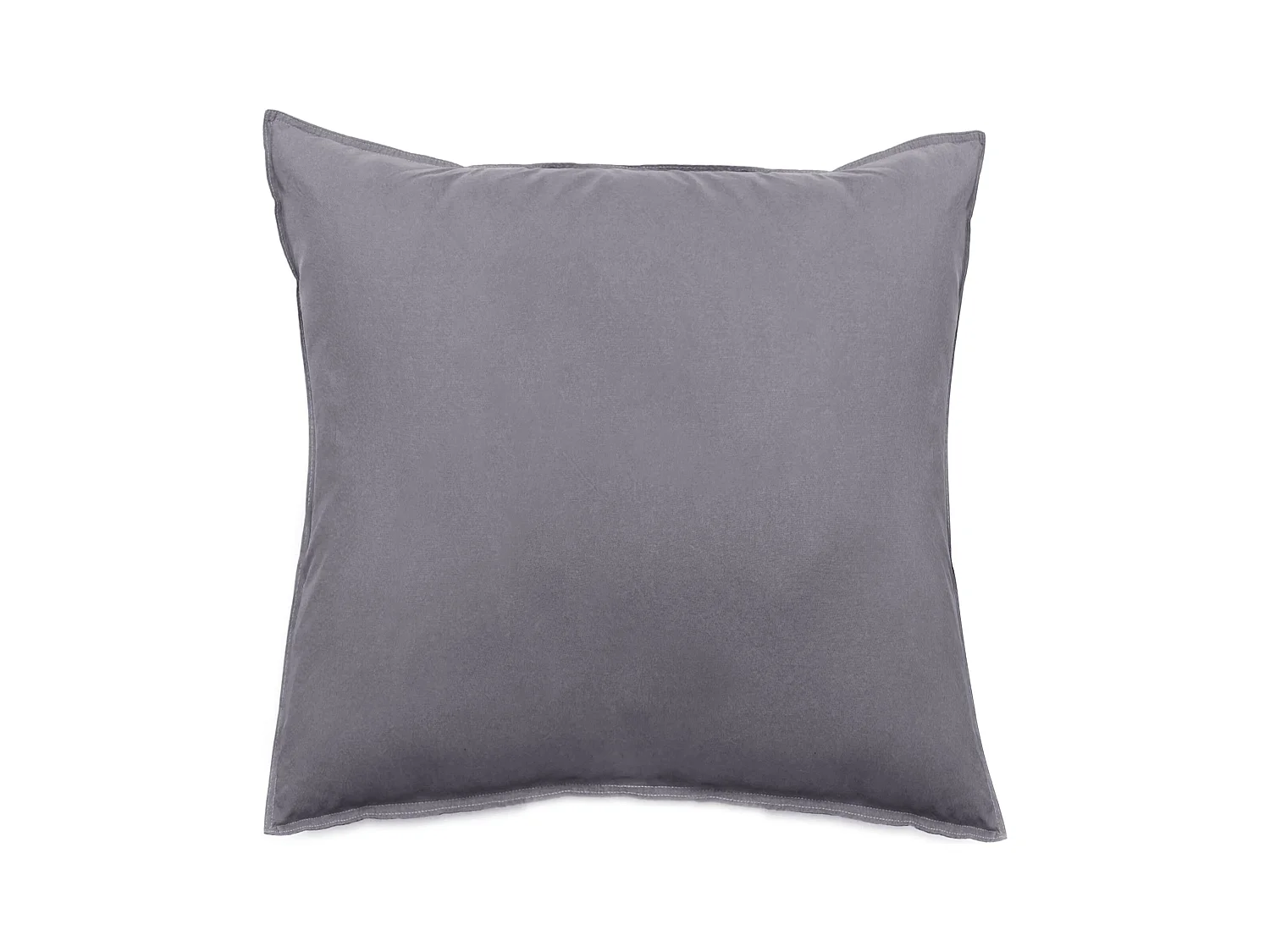 Taie d'oreiller lin et coton 65x65 cm collection OPERA gris brume