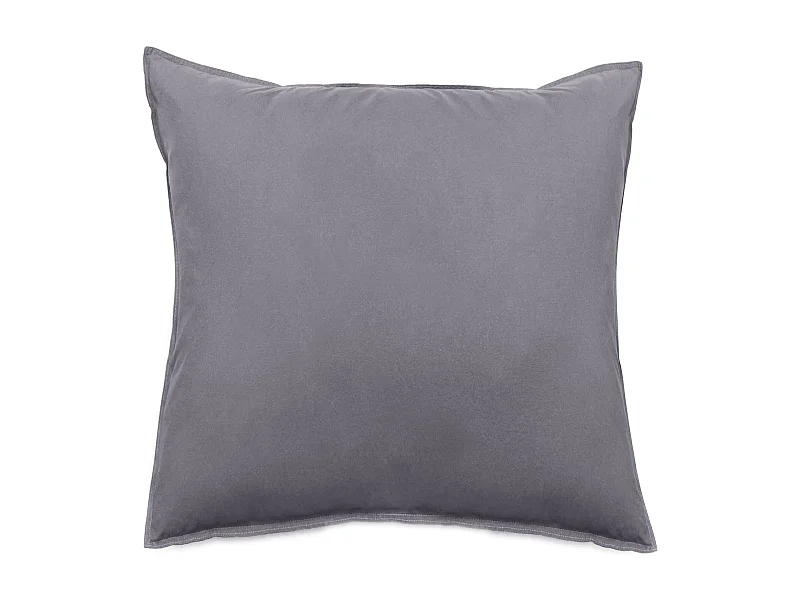 Taie d'oreiller lin et coton 65x65 cm collection OPERA gris brume