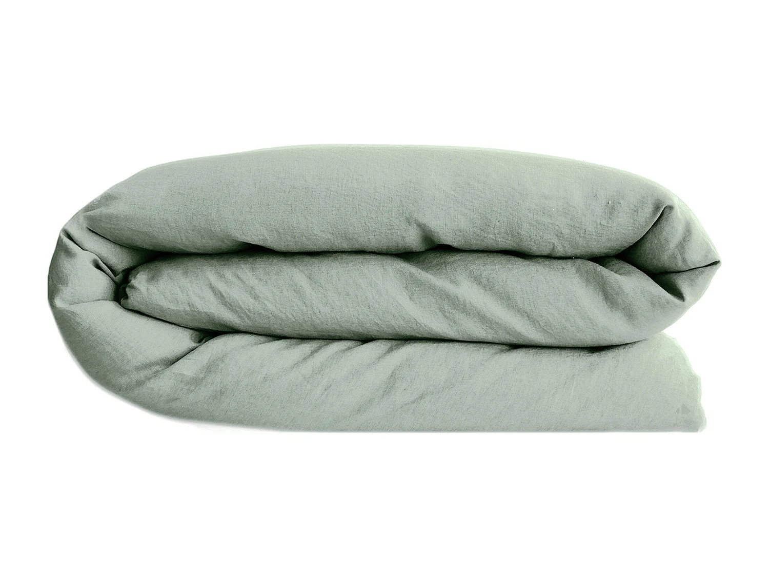 Housse de couette lin et coton 240x220 cm collection OPERA vert lichen