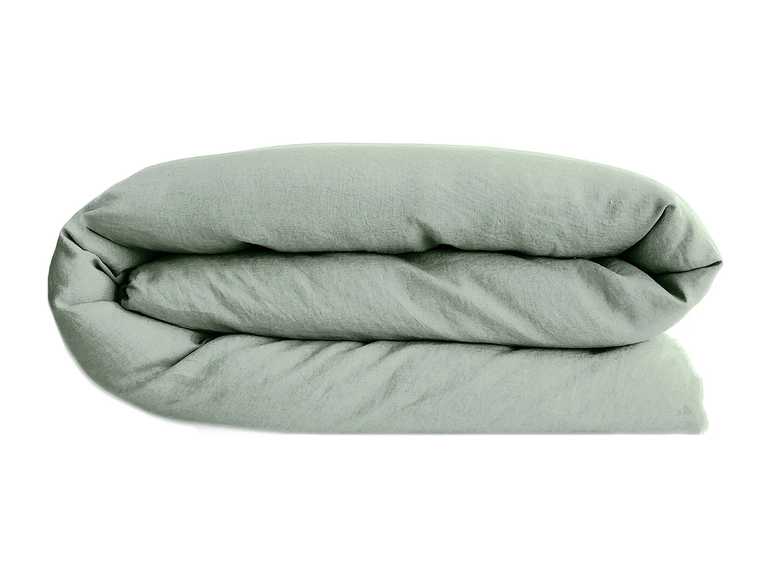 Housse de couette lin et coton 260x240 cm collection OPERA vert lichen