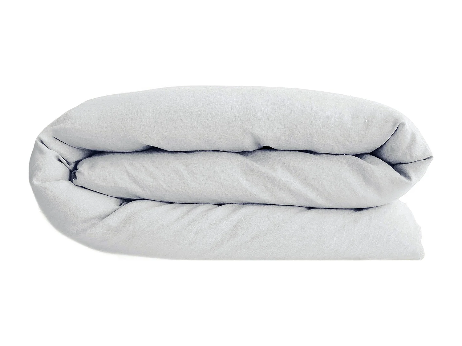 Housse de couette PALACE pur coton lavé 280x240 cm uni blanc neige