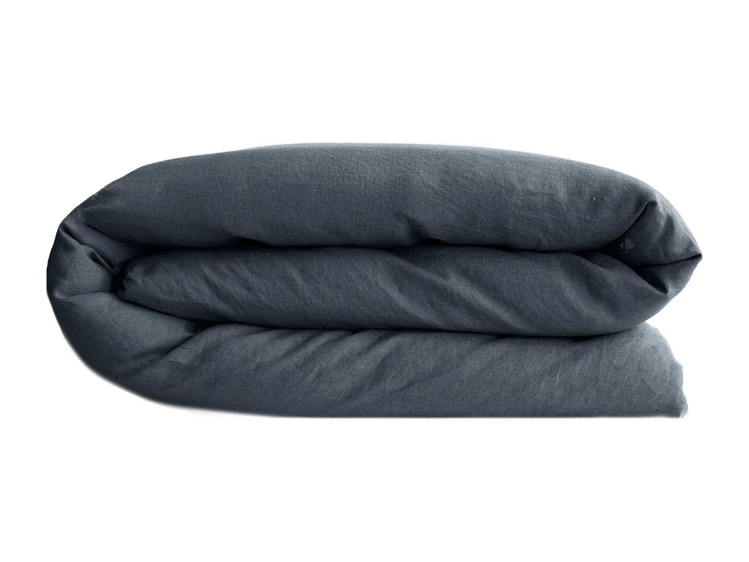 Housse de couette 200x200 cm pur coton lavé PALACE noir granit