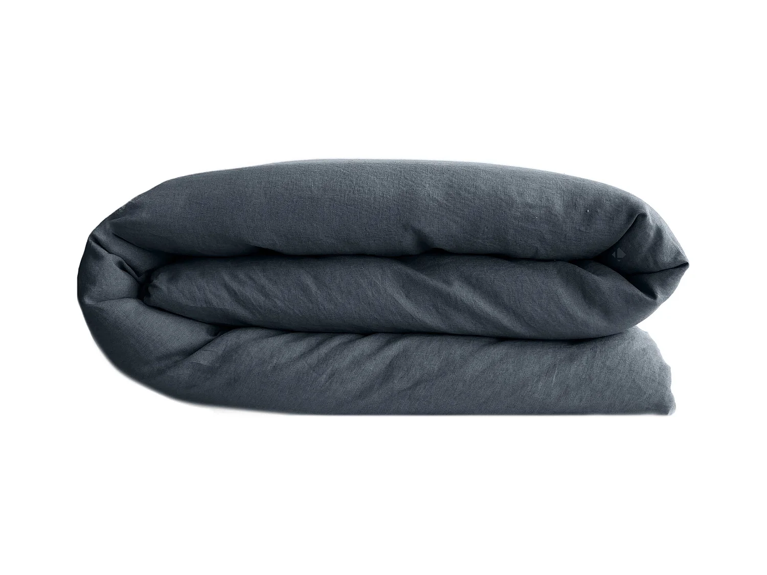 Housse de couette 200x200 cm pur coton lavé PALACE noir granit