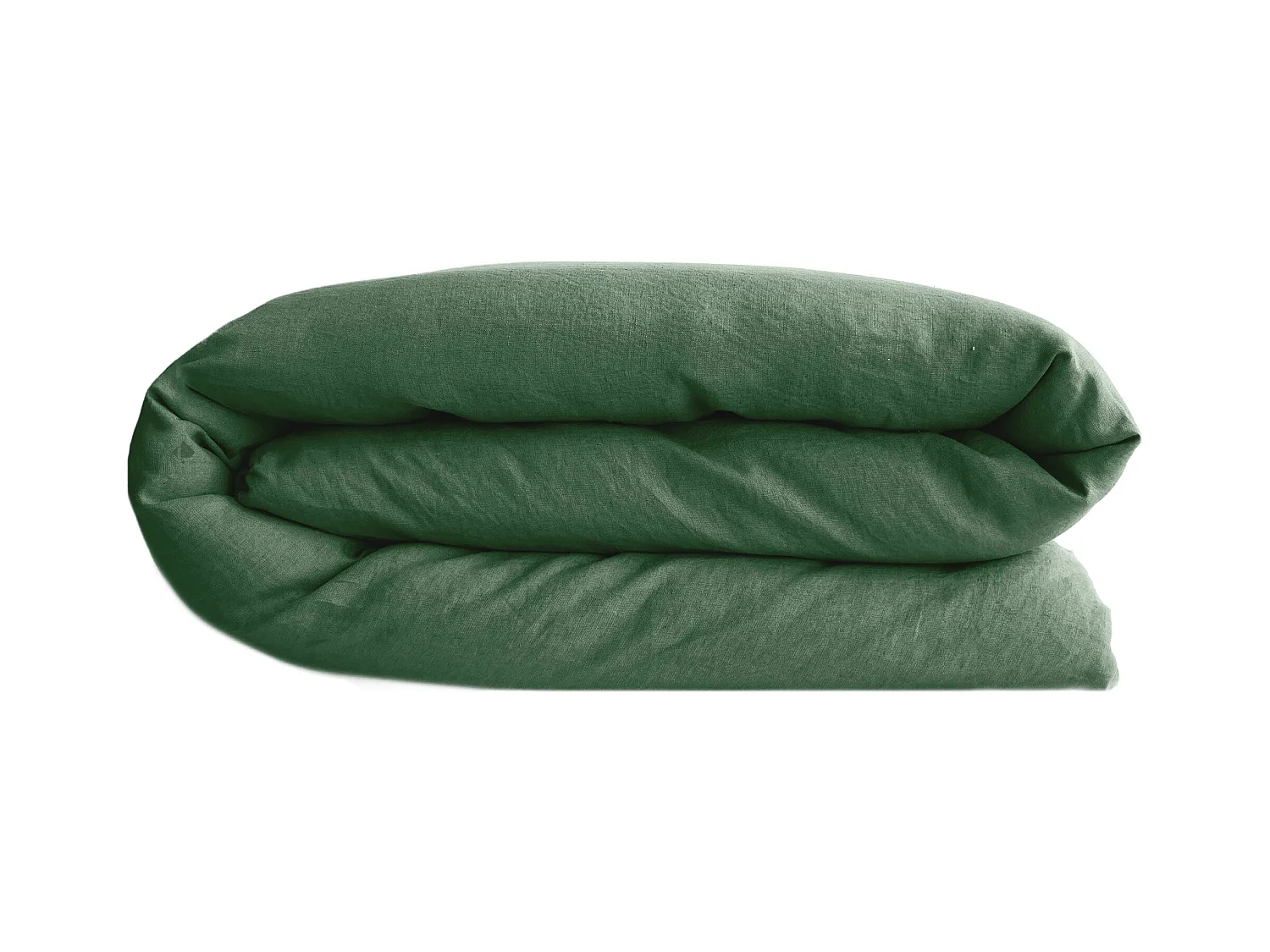 Housse de couette 240x220 cm pur coton lavé PALACE vert cedre
