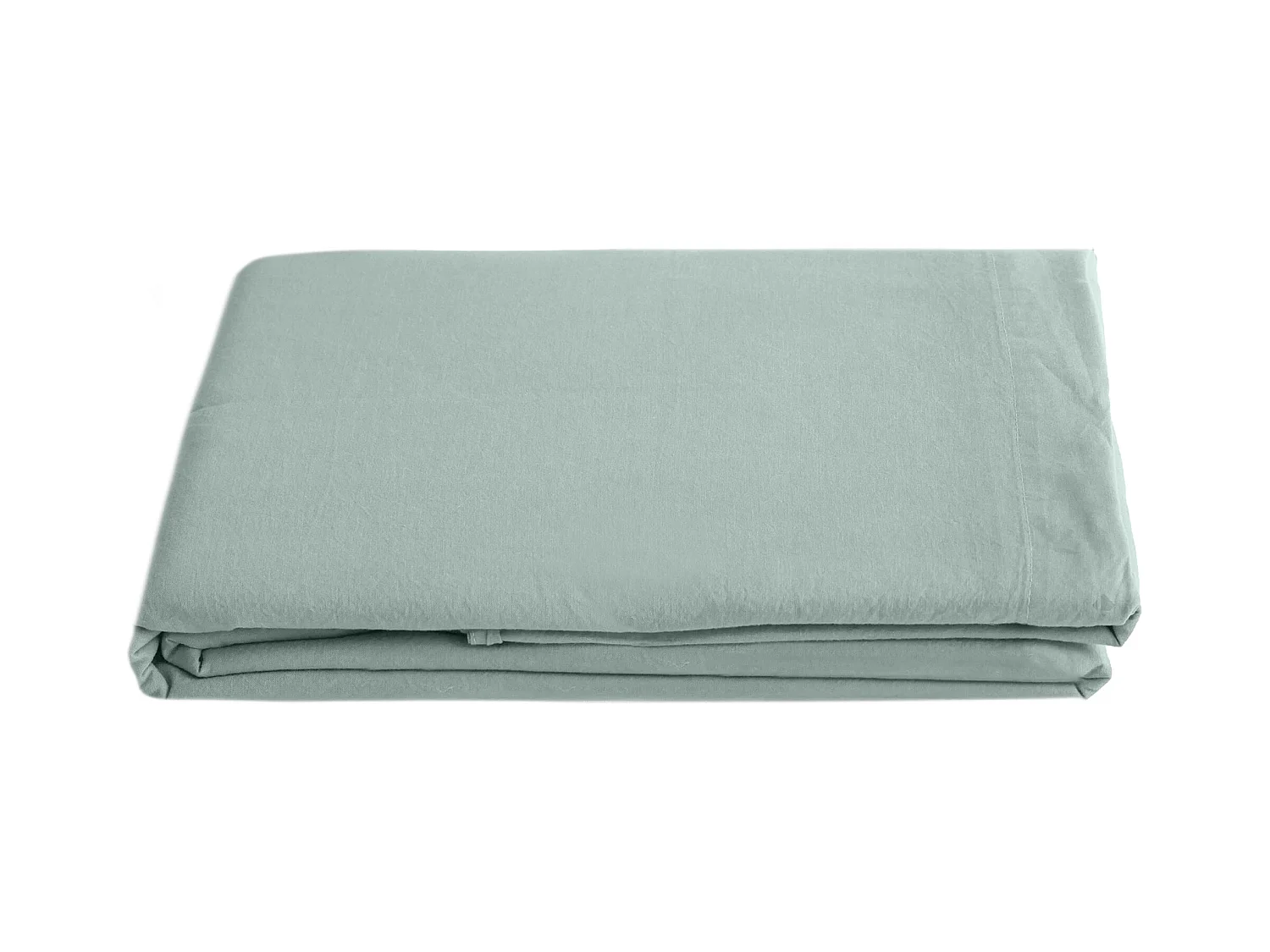 Drap plat lin et coton 270x300 cm collection OPERA vert lichen
