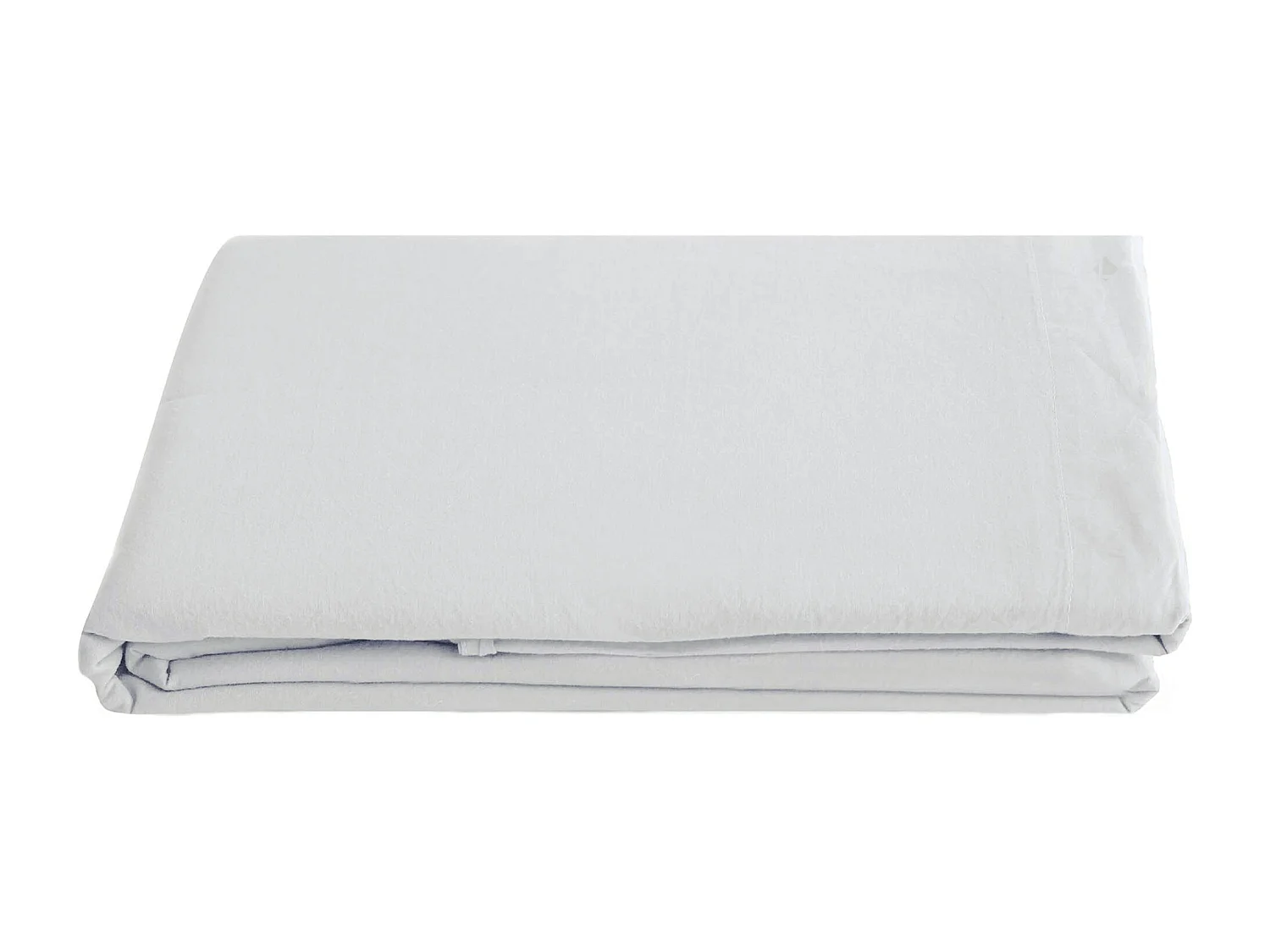 Drap plat 270x290 cm pur coton lavé PALACE blanc neige