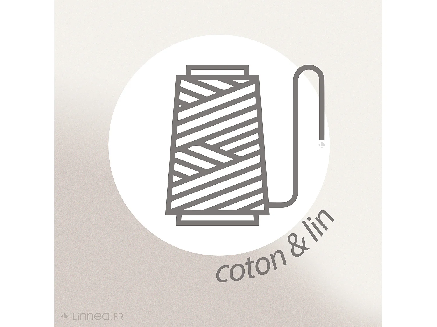 Drap plat lin et coton 270x300 cm collection OPERA gris brume