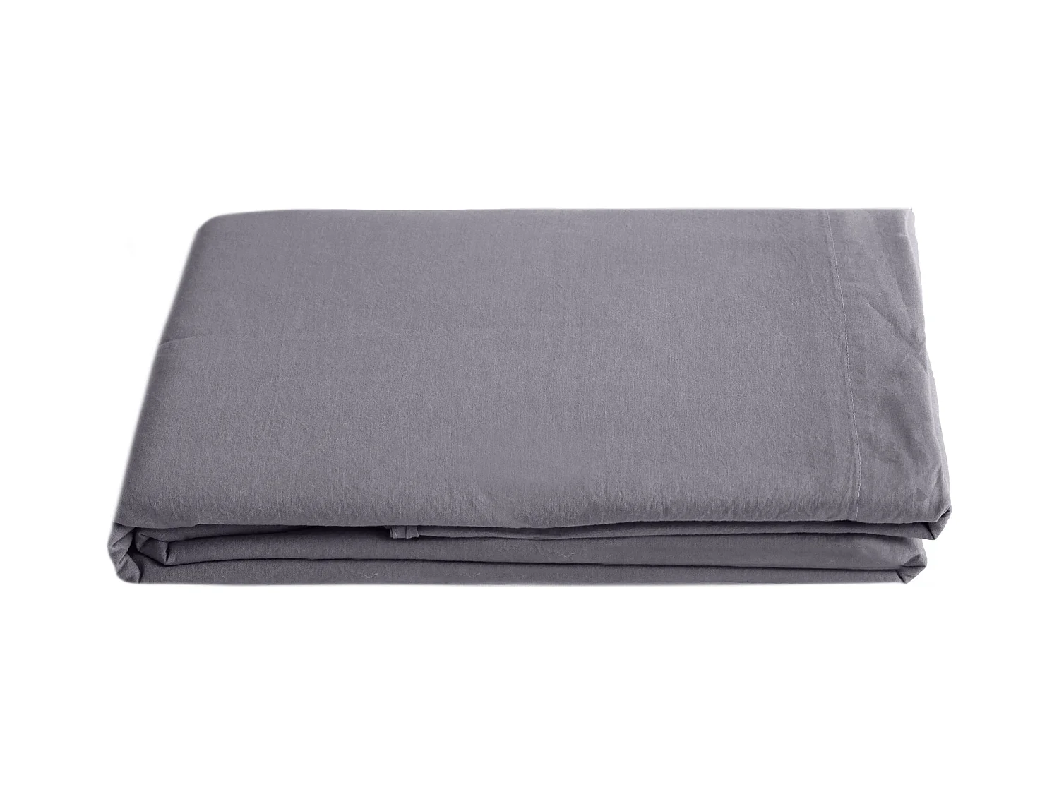 Drap plat lin et coton 270x300 cm collection OPERA gris brume