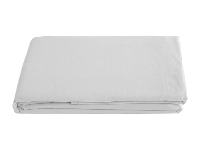 Drap plat lin et coton 270x300 cm collection OPERA blanc neige