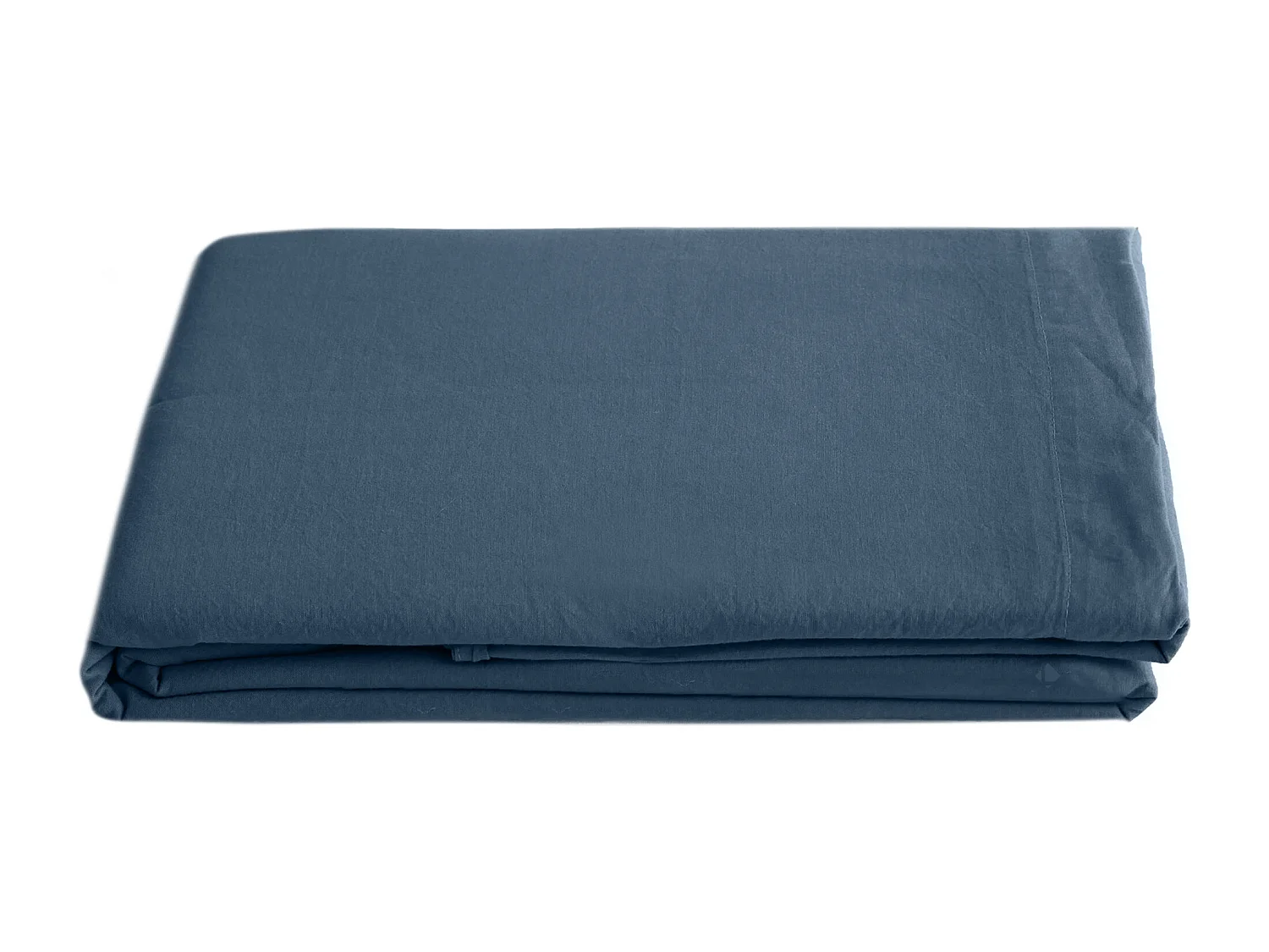 Drap plat lin et coton 270x300 cm collection OPERA bleu ardoise