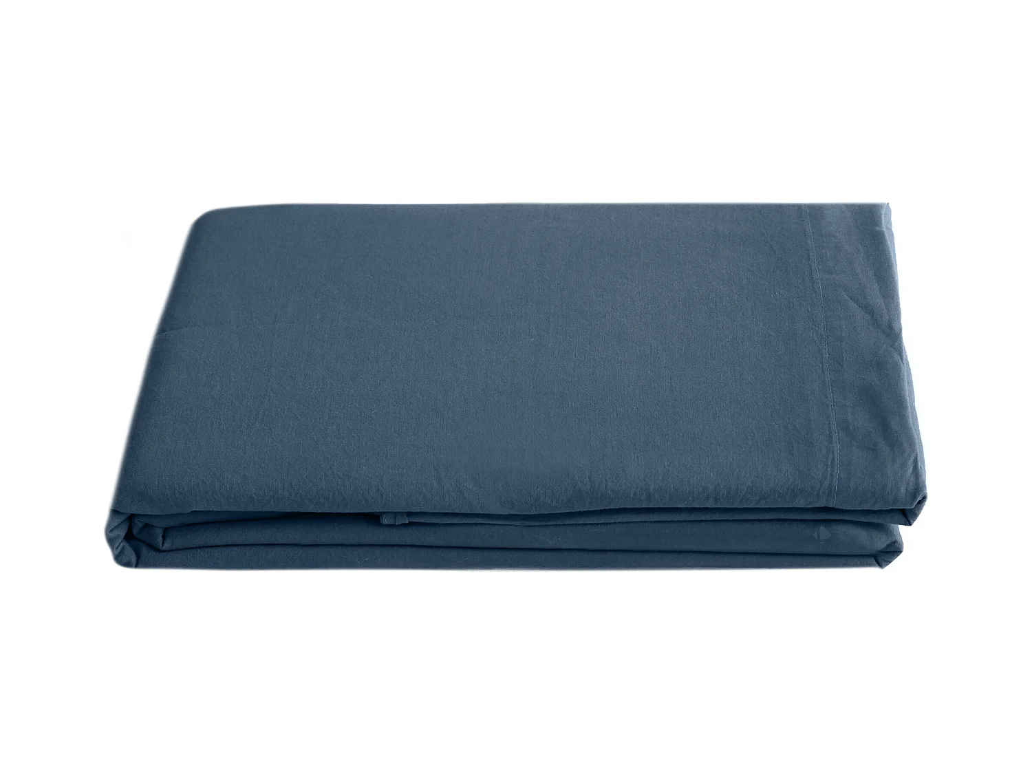 Drap plat lin et coton 270x300 cm collection OPERA bleu ardoise