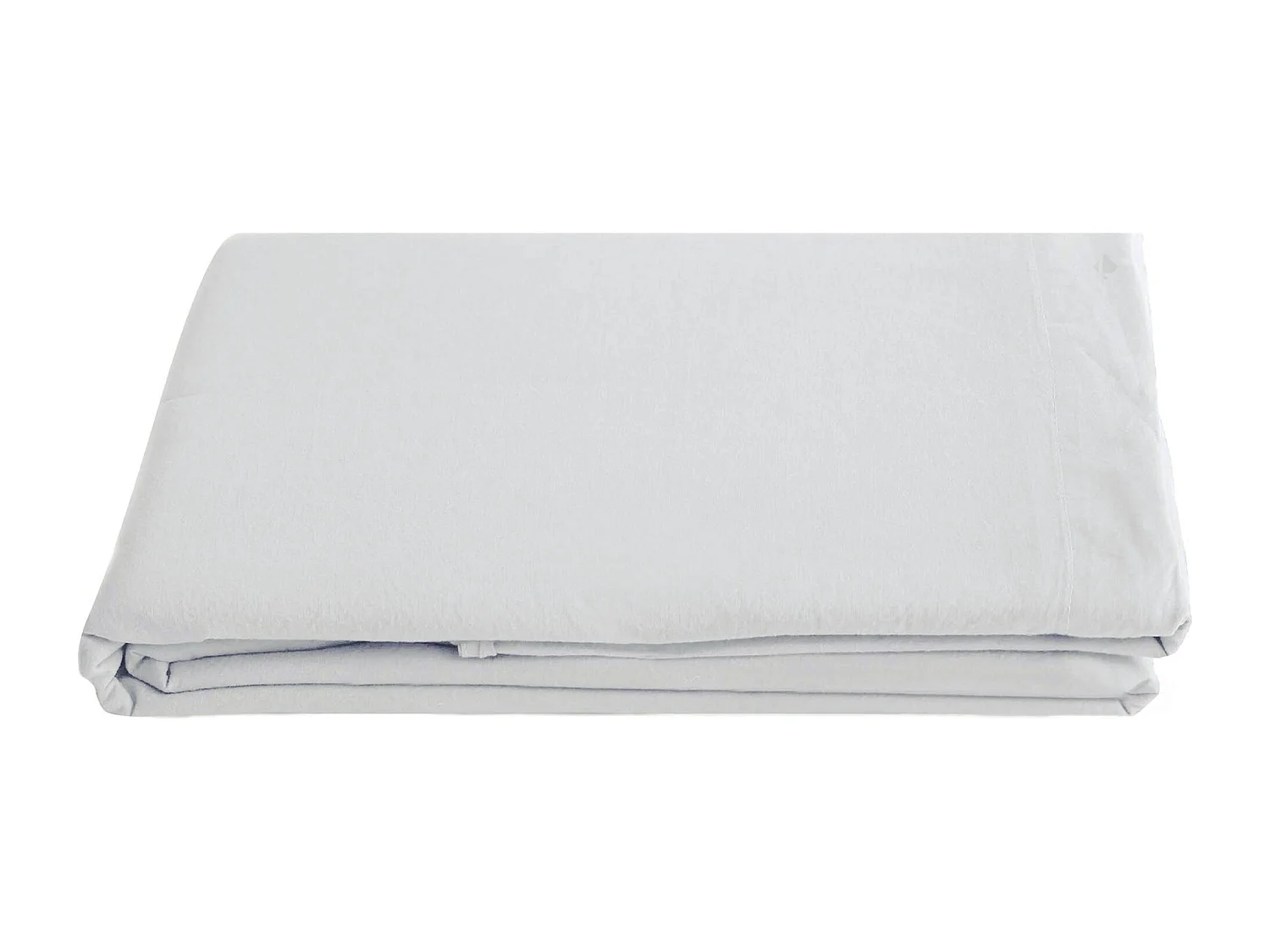 Drap plat 240x290 cm pur coton lavé PALACE blanc neige