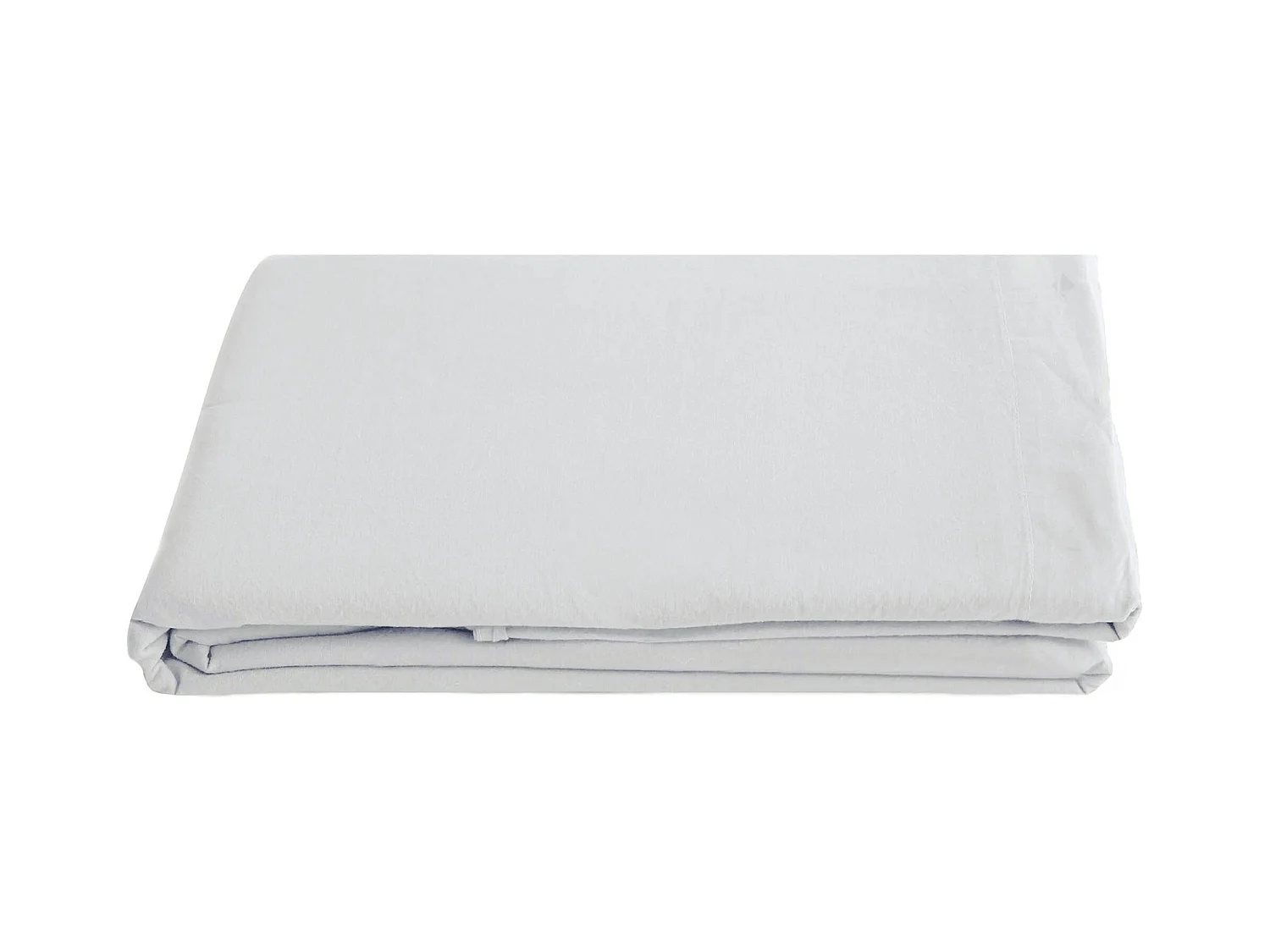 Drap plat 240x290 cm pur coton lavé PALACE blanc neige