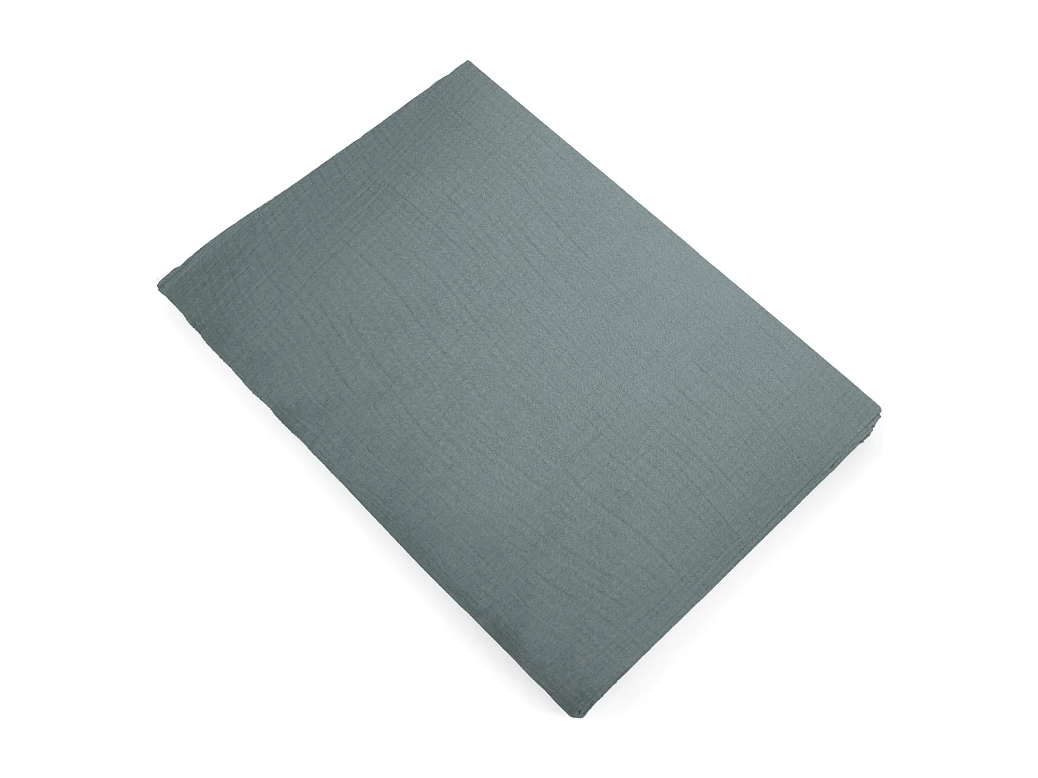 Drap plat 270x300 cm mousseline de coton MILOS vert lichen