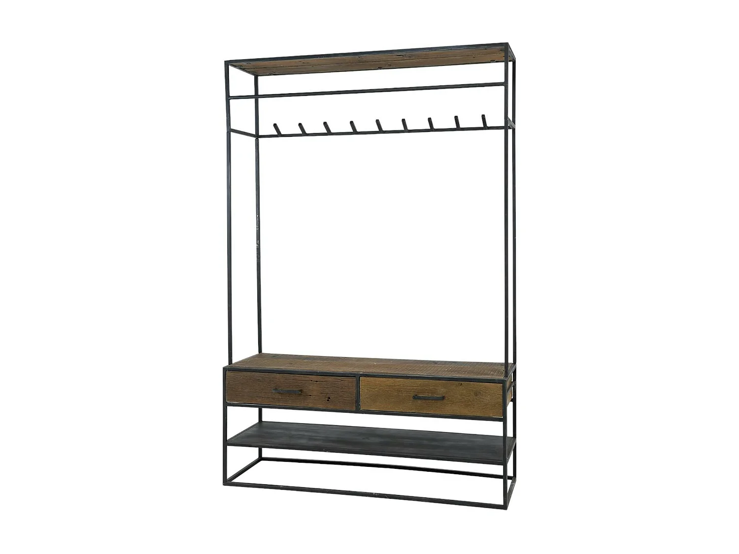 Meuble d'entrée avec patères et rangement OBAN
