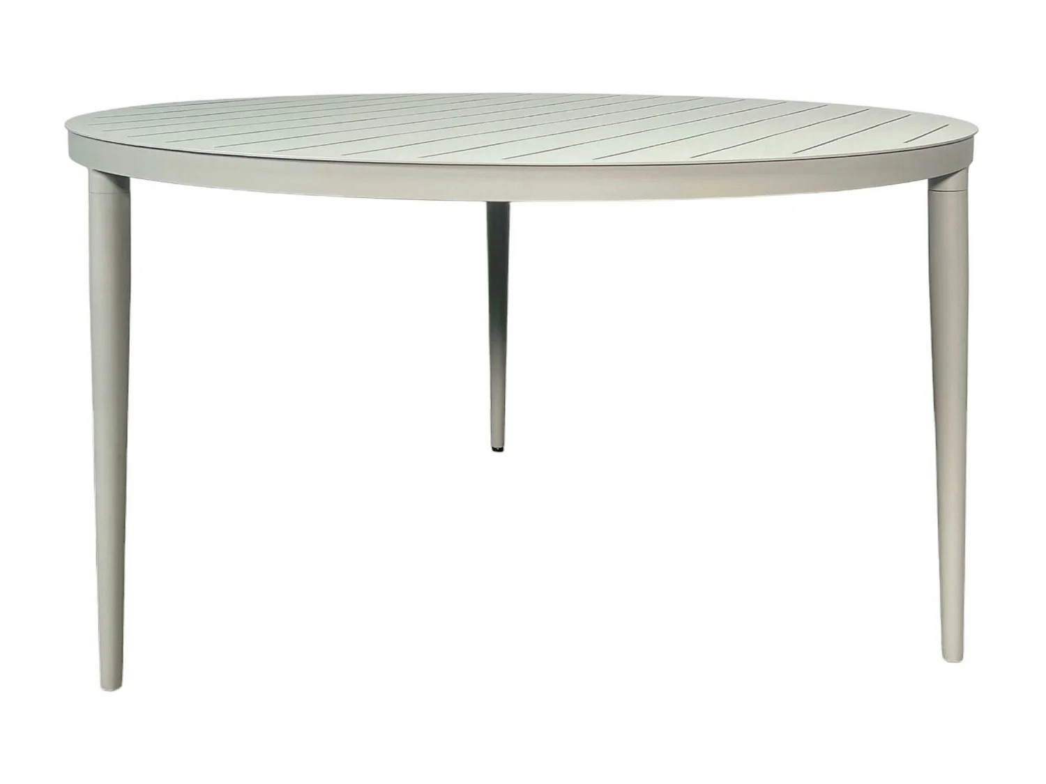 Table de jardin ronde en aluminium gris poudré Ø 130 cm STOCKHOLM