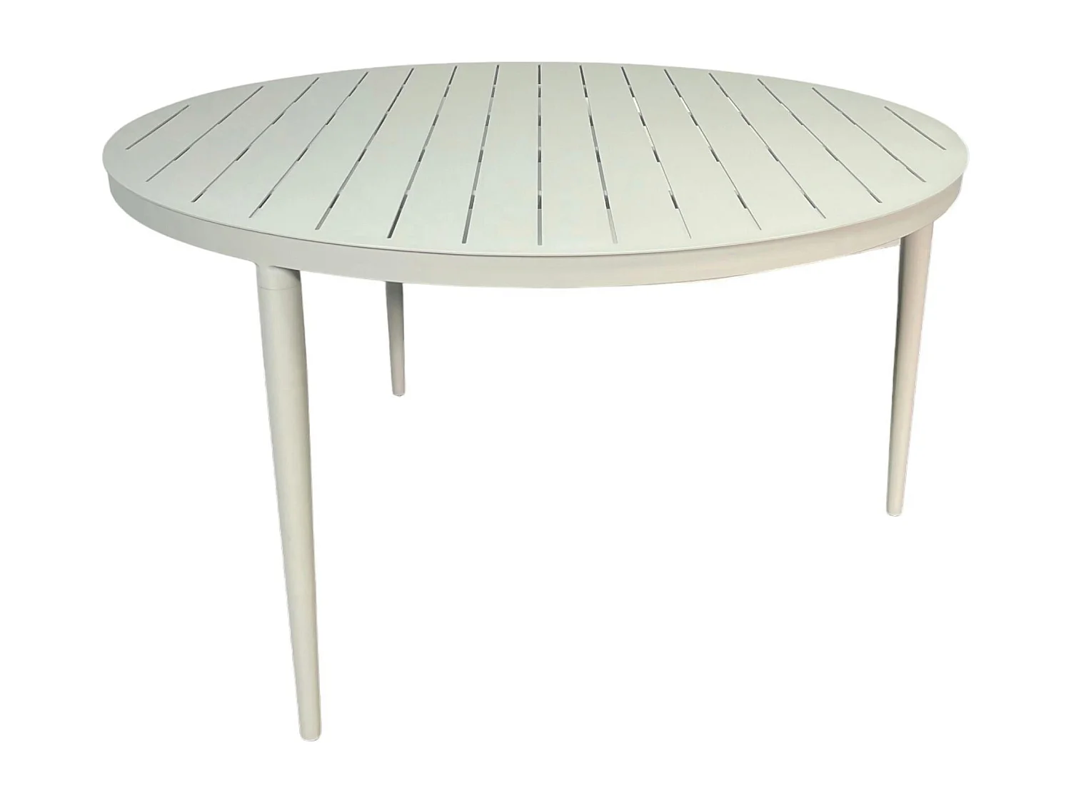 Table de jardin ronde en aluminium gris poudré Ø 130 cm STOCKHOLM