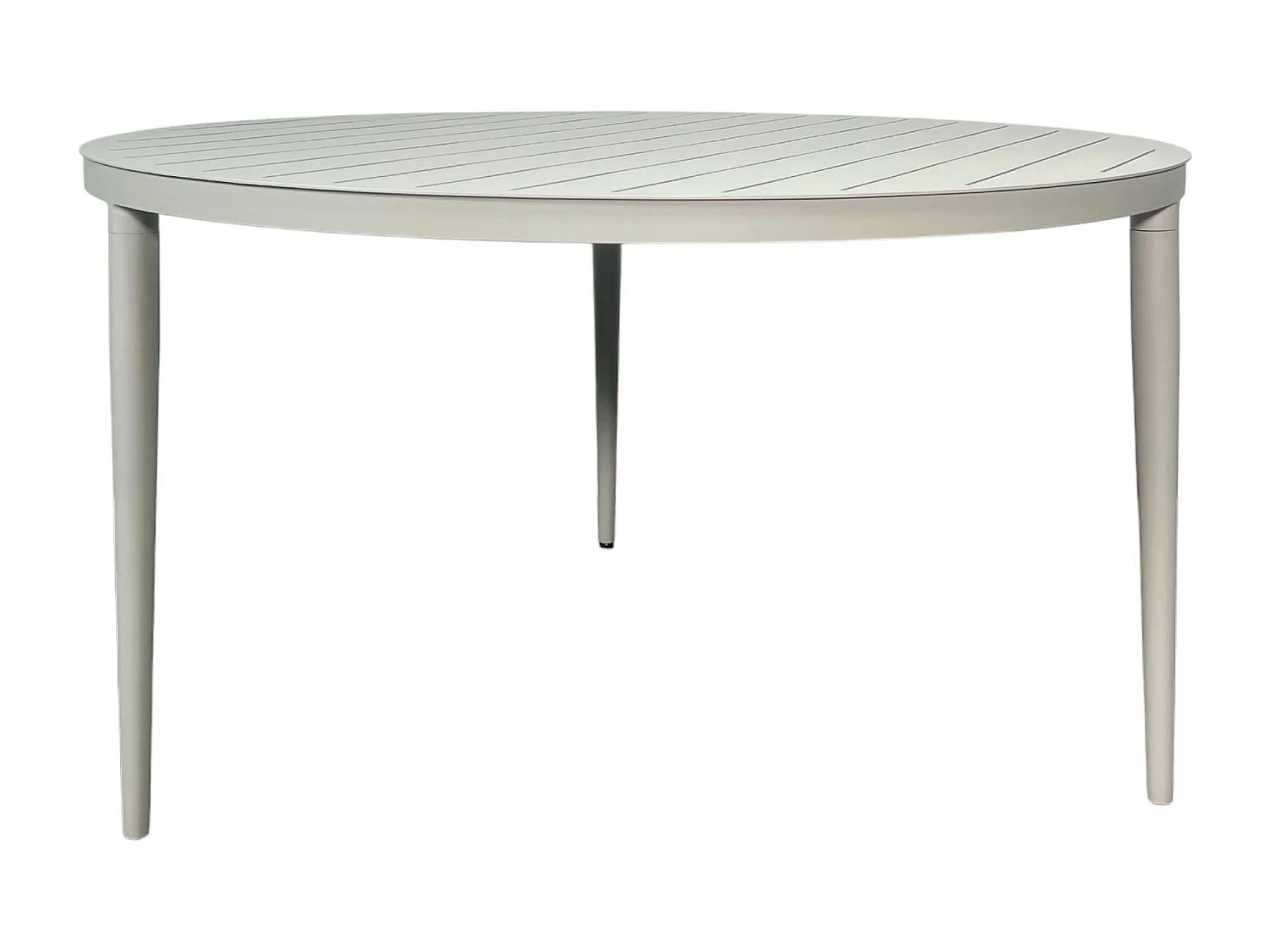 Table de jardin ronde en aluminium gris poudré Ø 130 cm STOCKHOLM