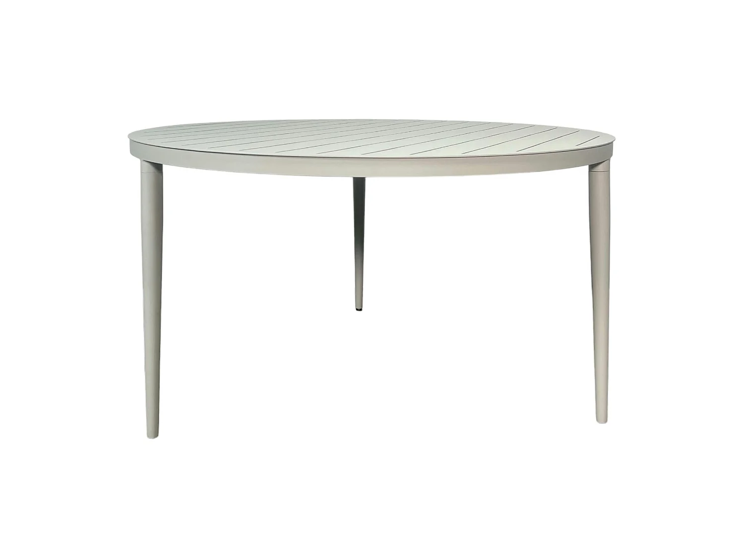 Table de jardin ronde en aluminium gris poudré Ø 130 cm STOCKHOLM
