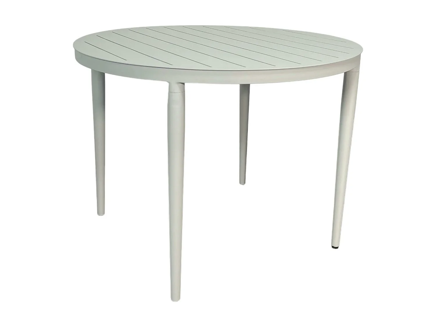 Table de jardin ronde en aluminium gris poudré Ø 100 cm STOCKHOLM