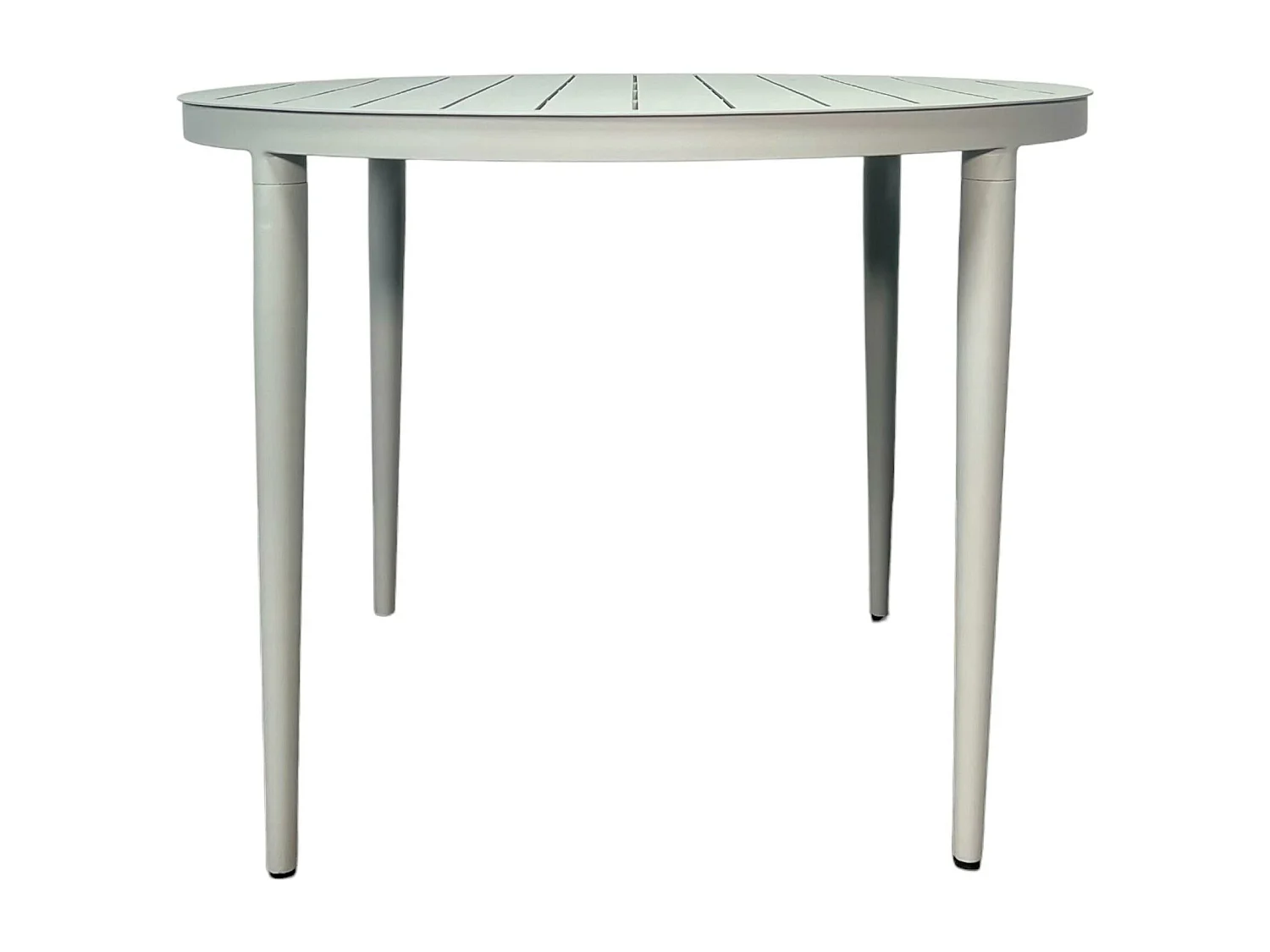 Table de jardin ronde en aluminium gris poudré Ø 100 cm STOCKHOLM