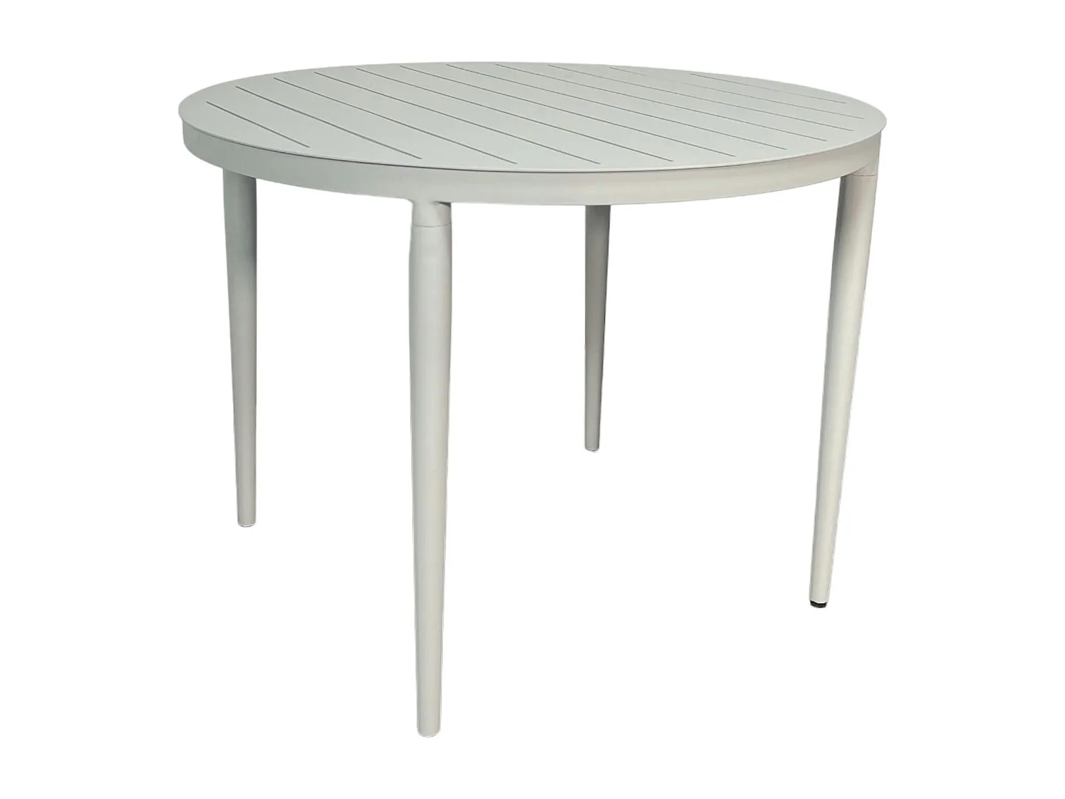 Table de jardin ronde en aluminium gris poudré Ø 100 cm STOCKHOLM