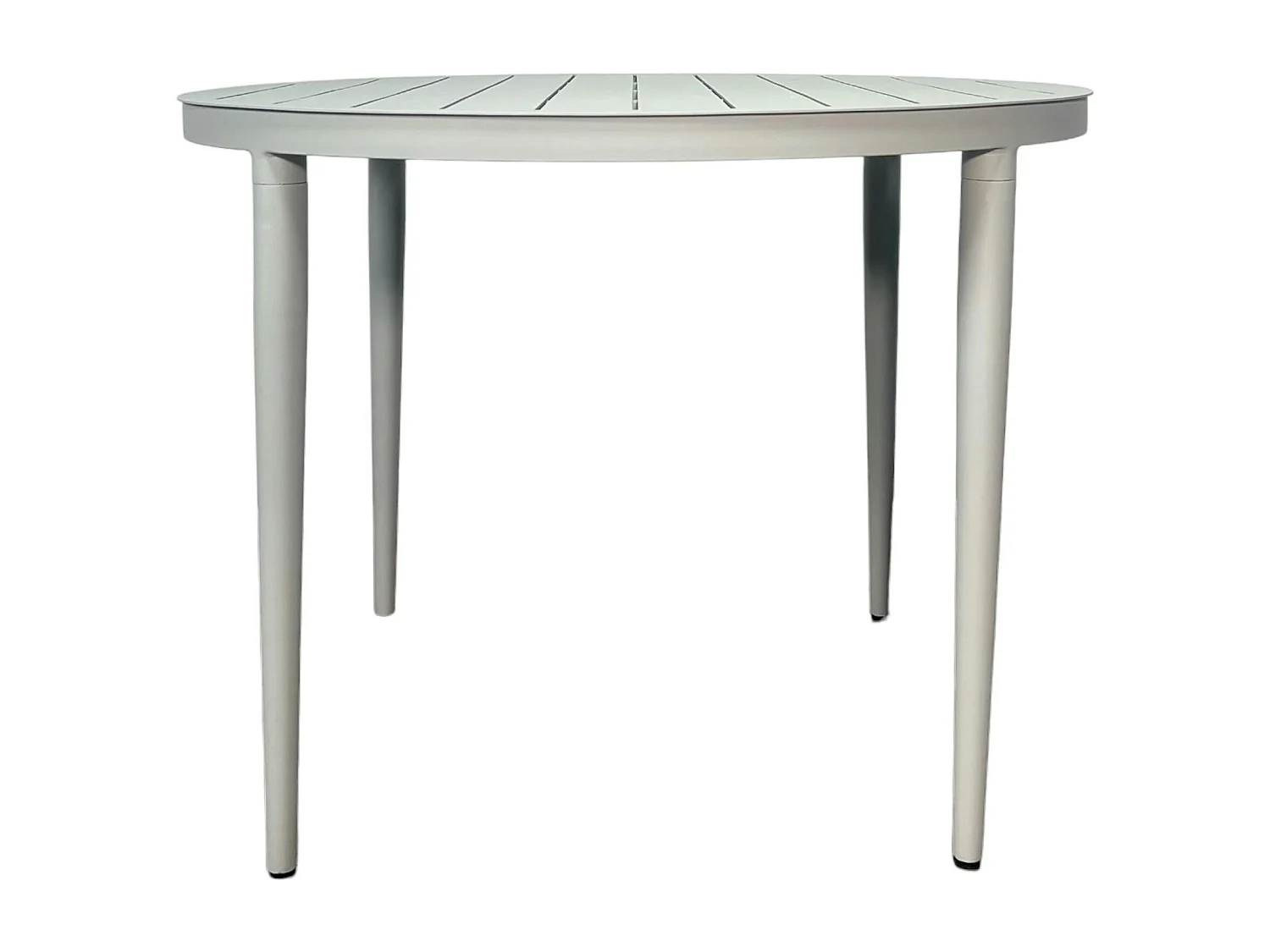 Table de jardin ronde en aluminium gris poudré Ø 100 cm STOCKHOLM