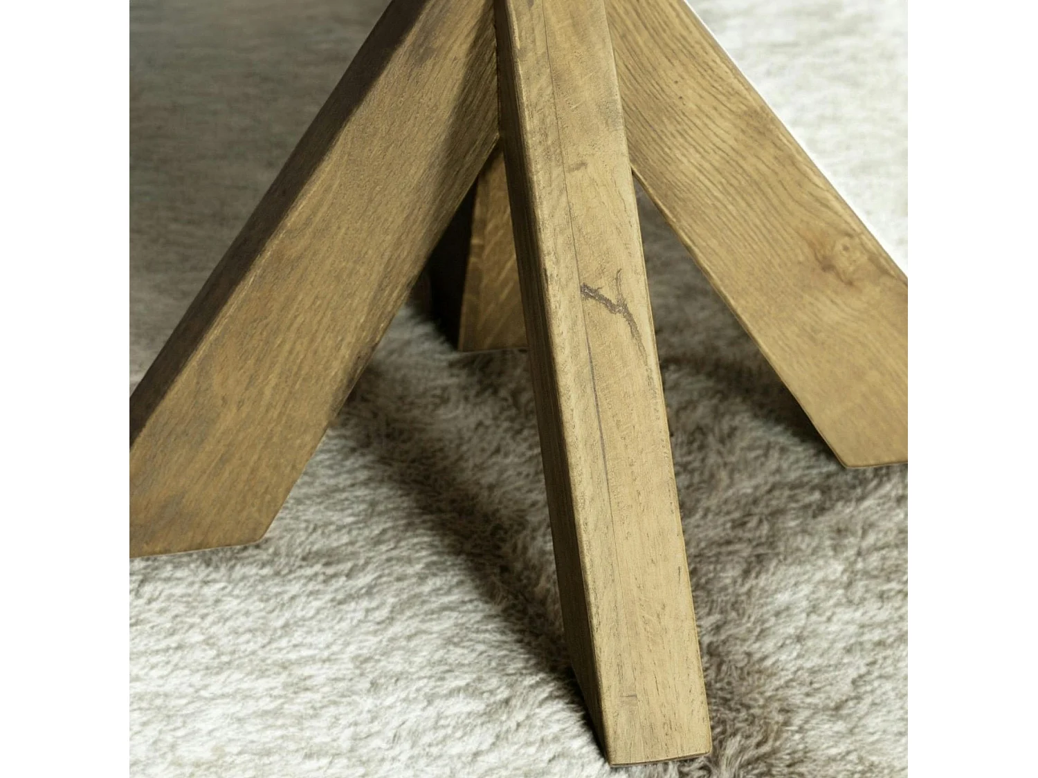 Bout de canapé en bois de chêne MANHATTAN