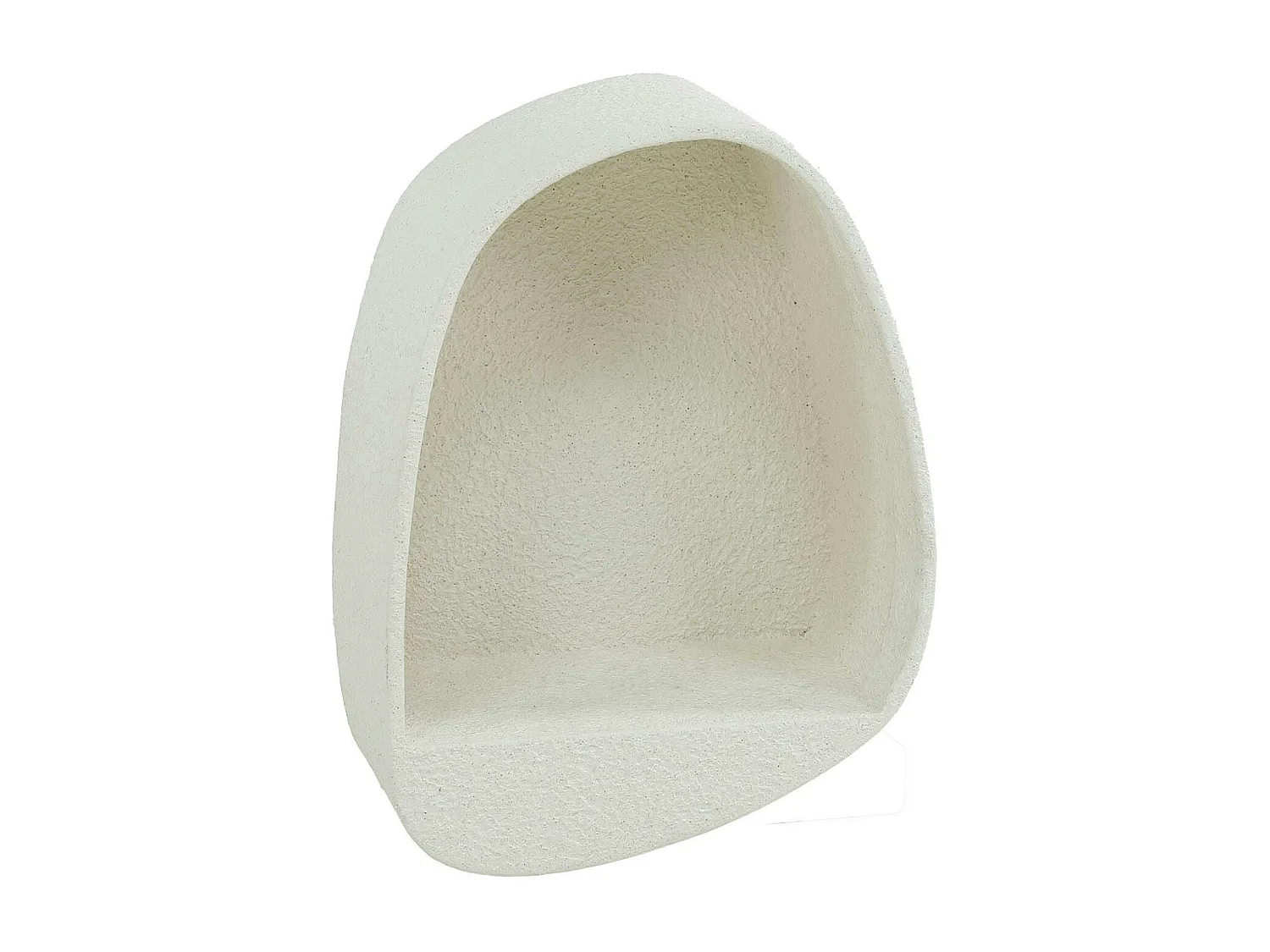 Etagère murale blanche en marbre composite forme organique 46 cm TAJ