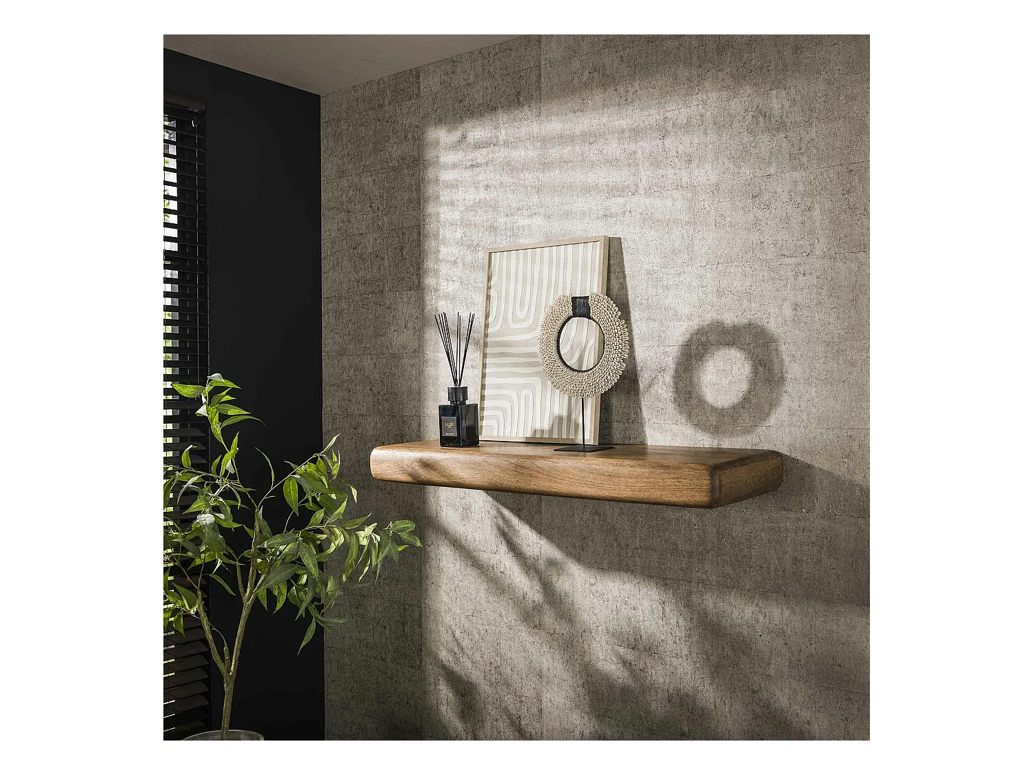 Etagère murale en bois de manguier 118 cm DELHI