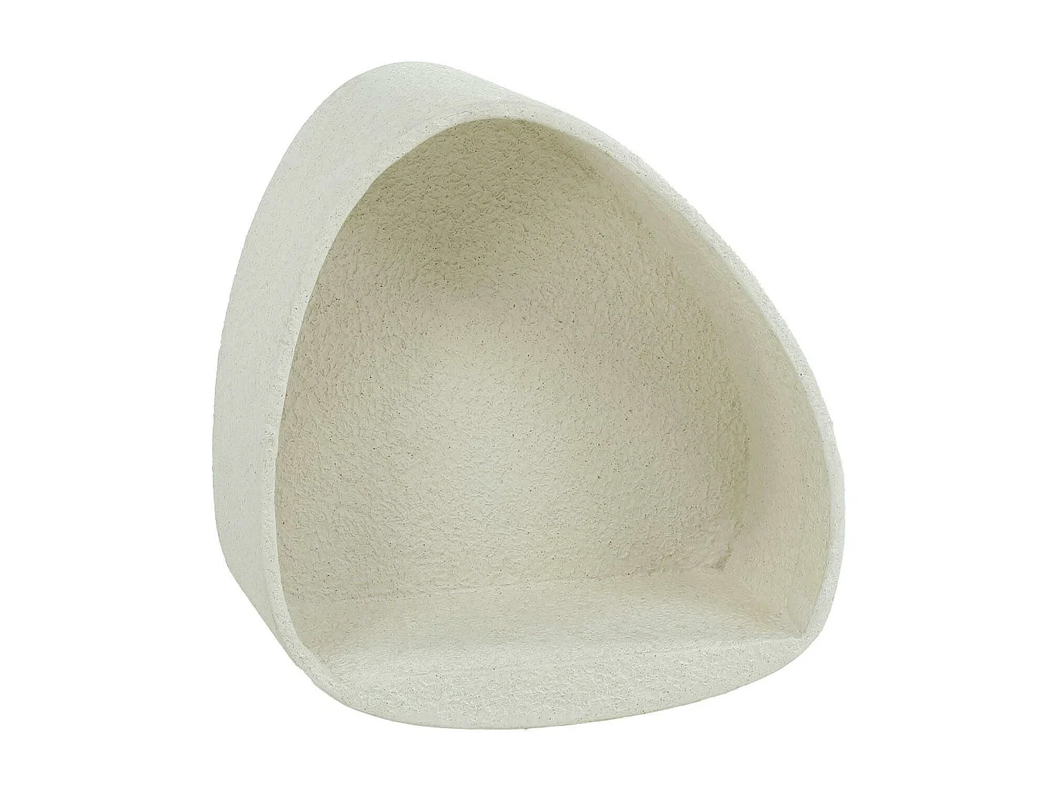 Etagère murale blanche en marbre composite forme organique 44 cm TAJ