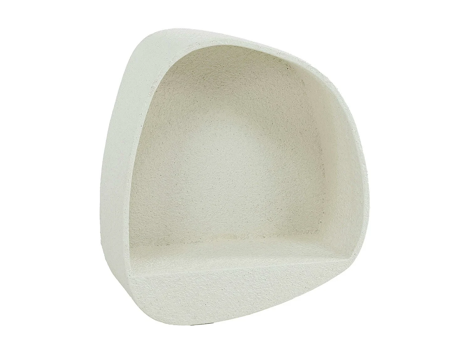 Etagère murale blanche en marbre composite forme organique 49 cm TAJ