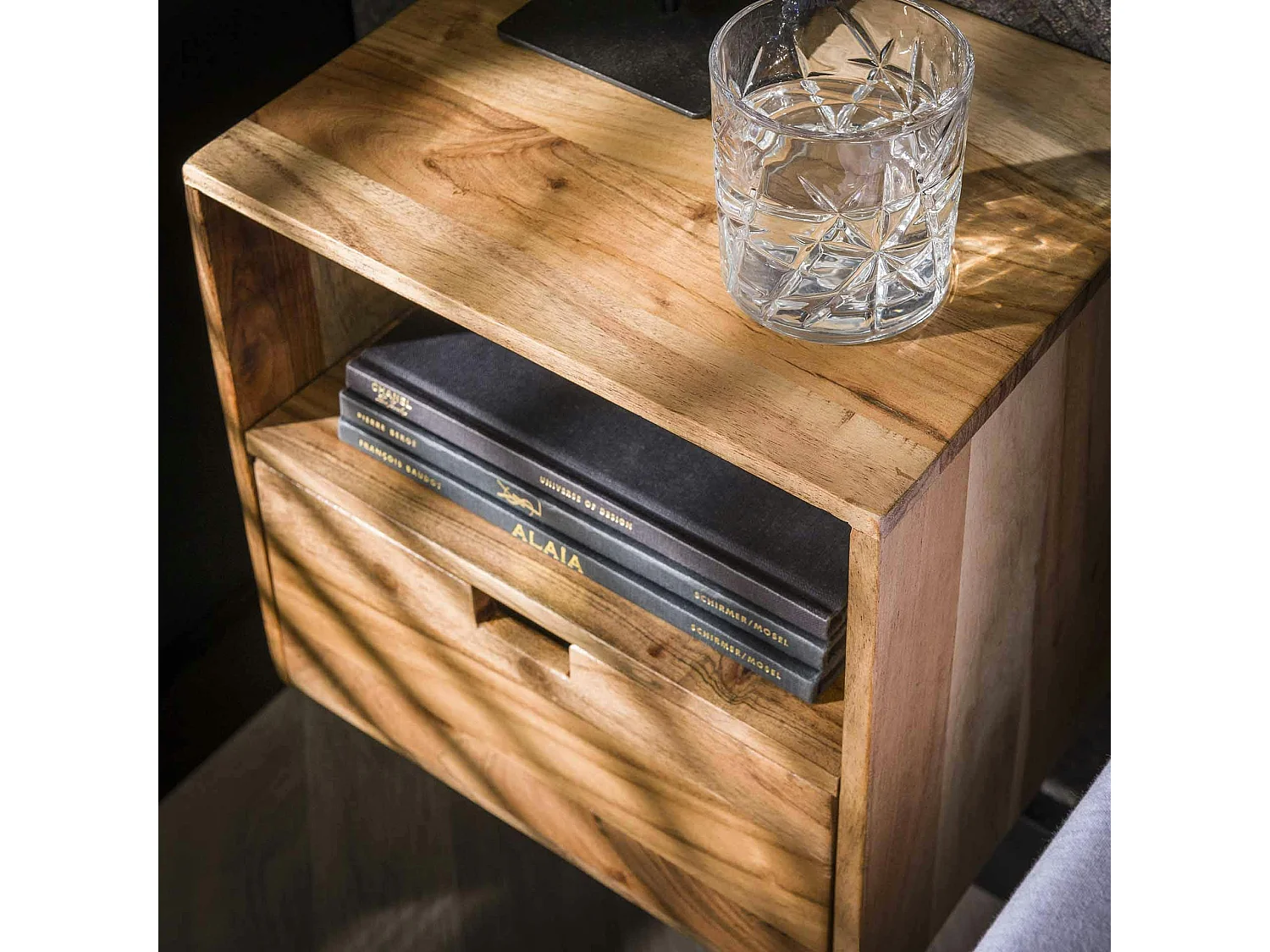 Table de chevet cube en bois d'acacia (lot de 2) MELBOURNE