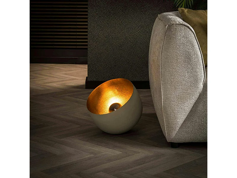 Lampe à poser cloche finition gris naturel ø 36 cm RALF