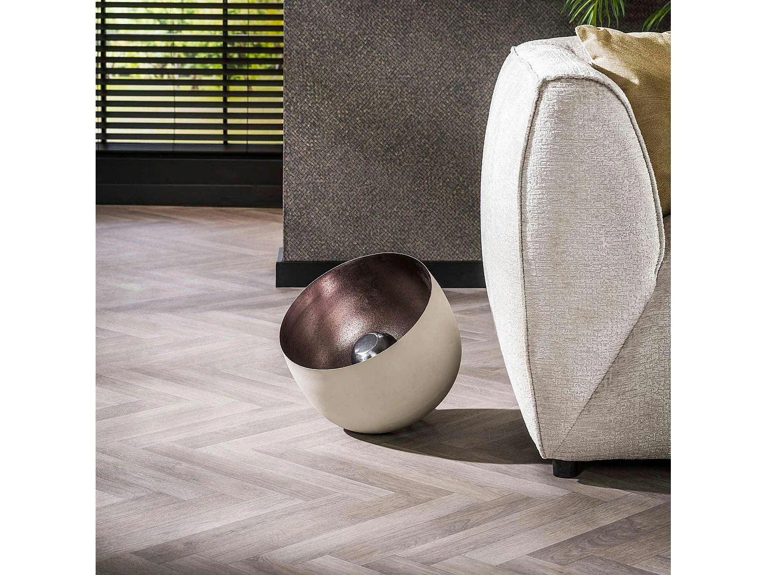 Lampe à poser cloche finition gris naturel ø 36 cm RALF