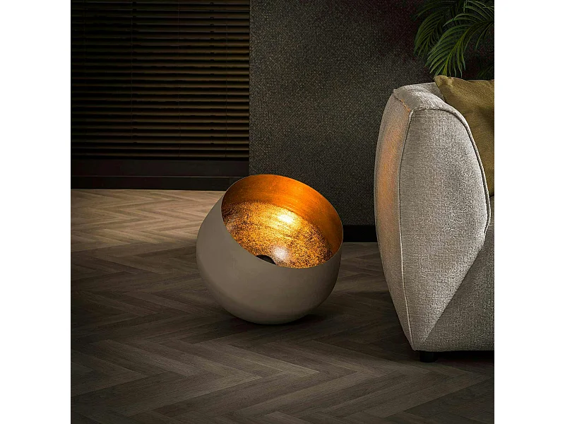 Lampe à poser cloche finition gris naturel ø 50 cm RALF