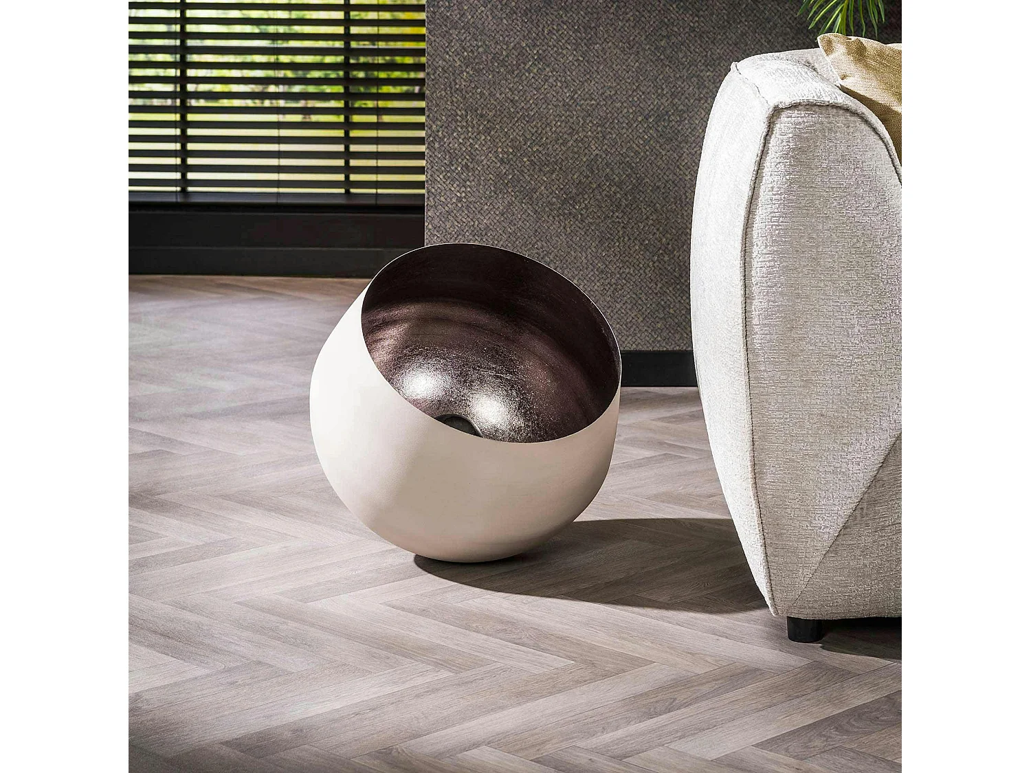 Lampe à poser cloche finition gris naturel ø 50 cm RALF