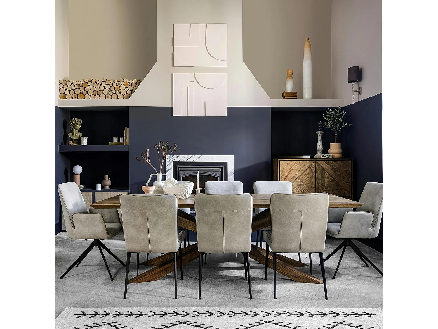 Table mikado en chêne 220 cm MANHATTAN