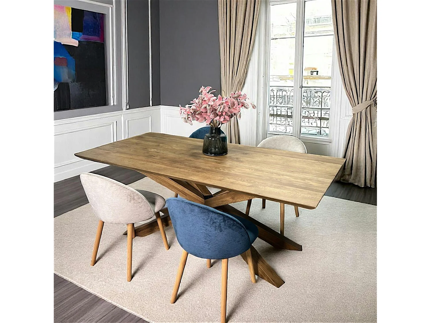 Table mikado en chêne 200 cm MANHATTAN