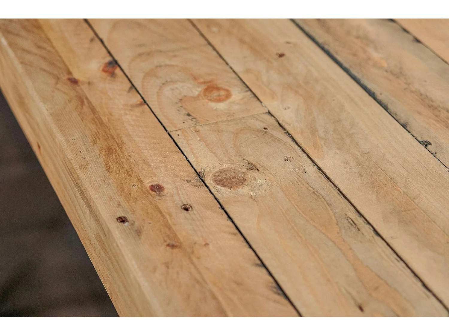 Table pied central en bois recyclé 200 cm CANBERRA