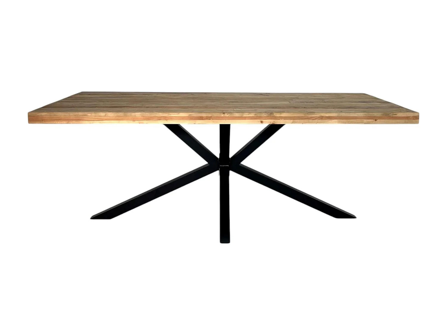 Table pied central en bois recyclé 200 cm CANBERRA