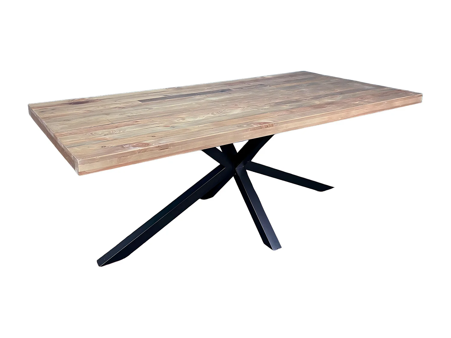 Table pied central en bois recyclé 200 cm CANBERRA