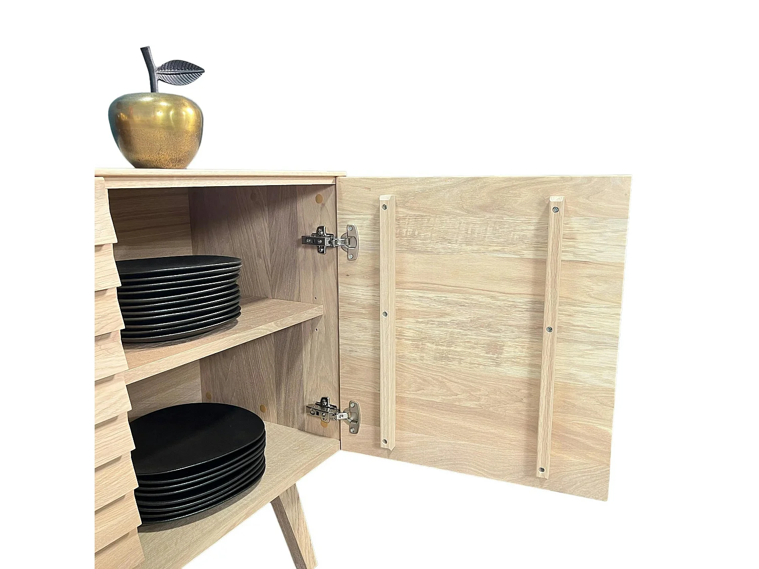 Buffet en bois de chêne blanc (4 portes) COLOGNE