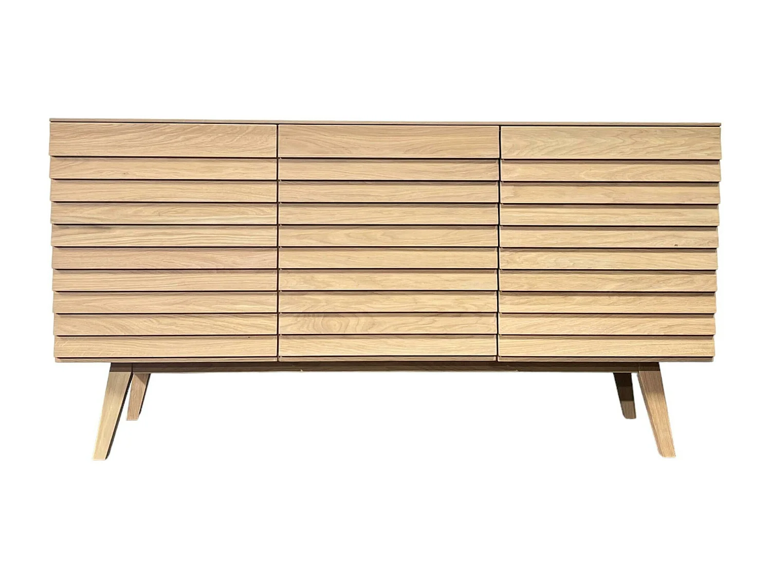 Buffet moderne en bois de chêne blanc (3 portes) COLOGNE