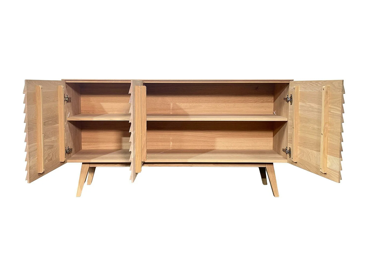 Buffet moderne en bois de chêne blanc (3 portes) COLOGNE