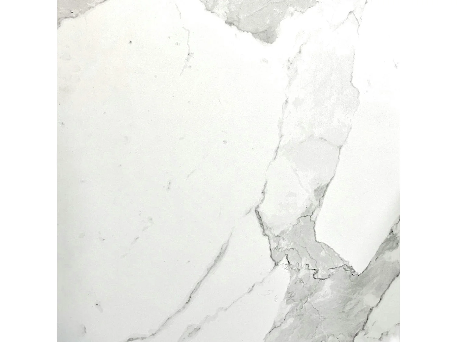 Table carrée extensible en céramique marbrée blanche 140-200 cm LOMBARDIE