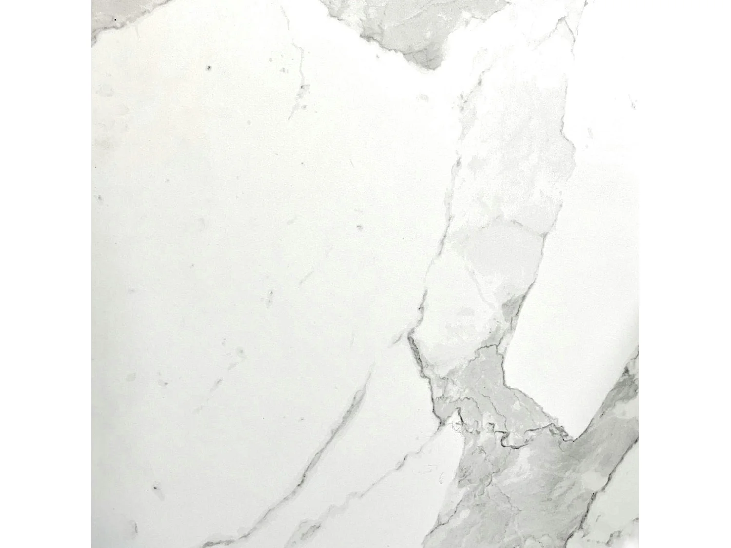 Table carrée extensible en céramique marbrée blanche 140-200 cm LOMBARDIE