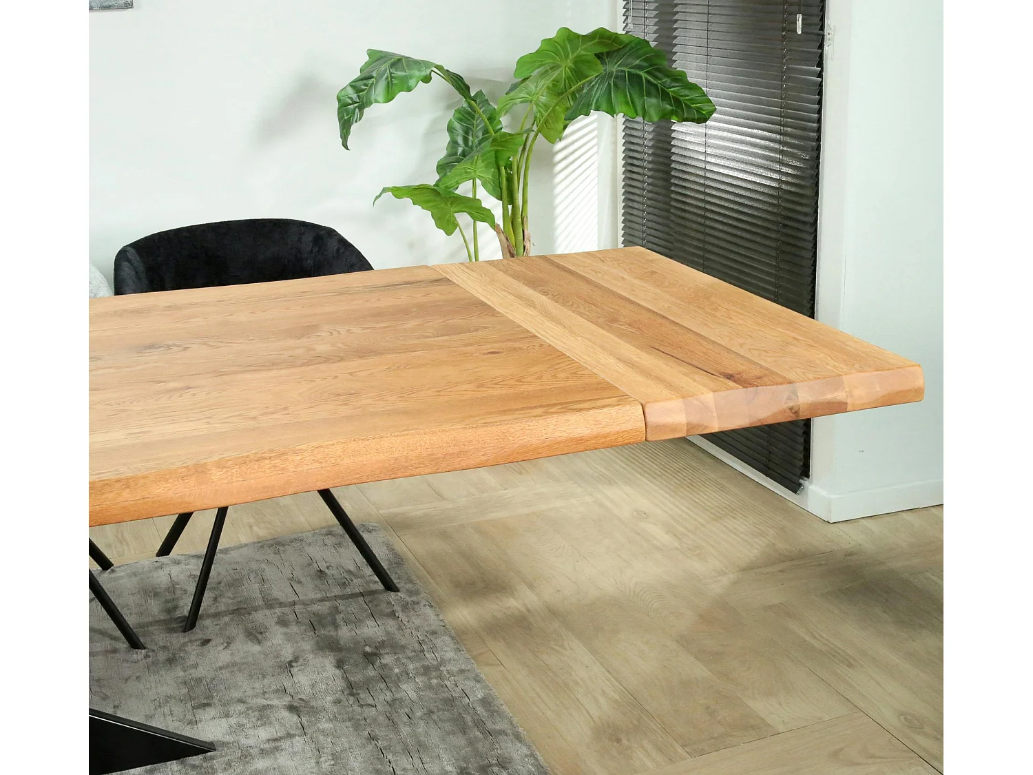 Rallonge pour les tables en chêne huilé bords naturels 300 cm PALERME (50 cm)
