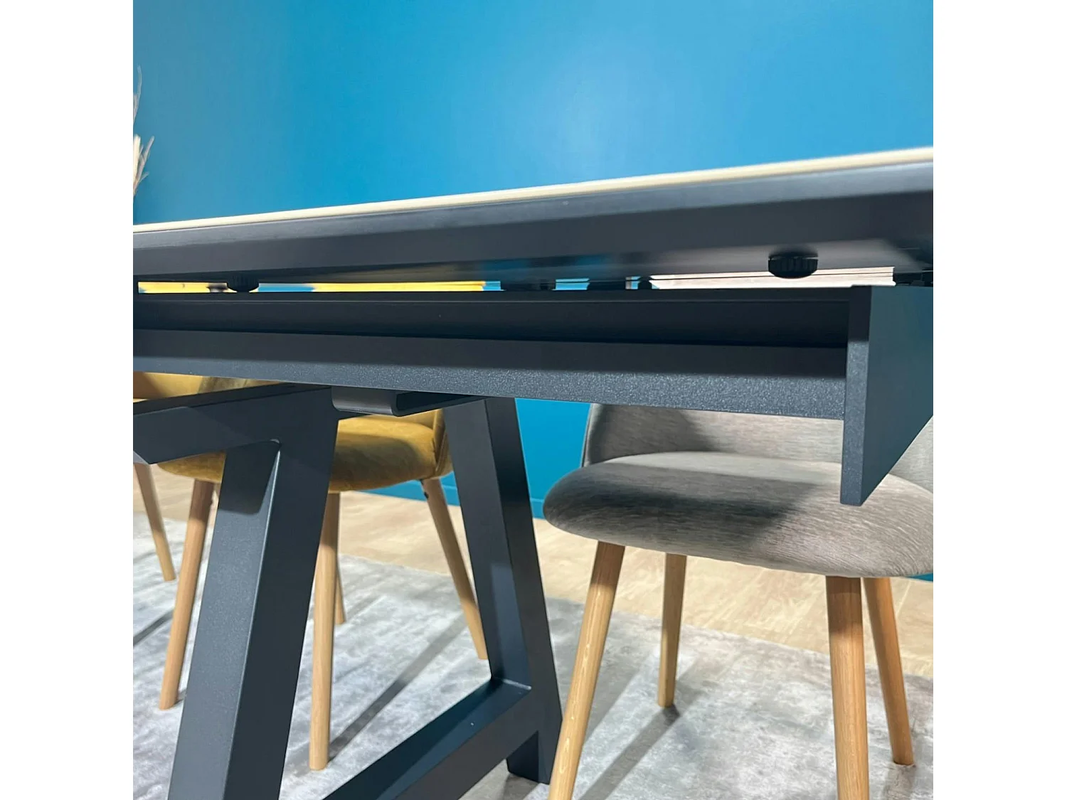 Table en céramique extensible effet bois 160-270 cm LOMBARDIE