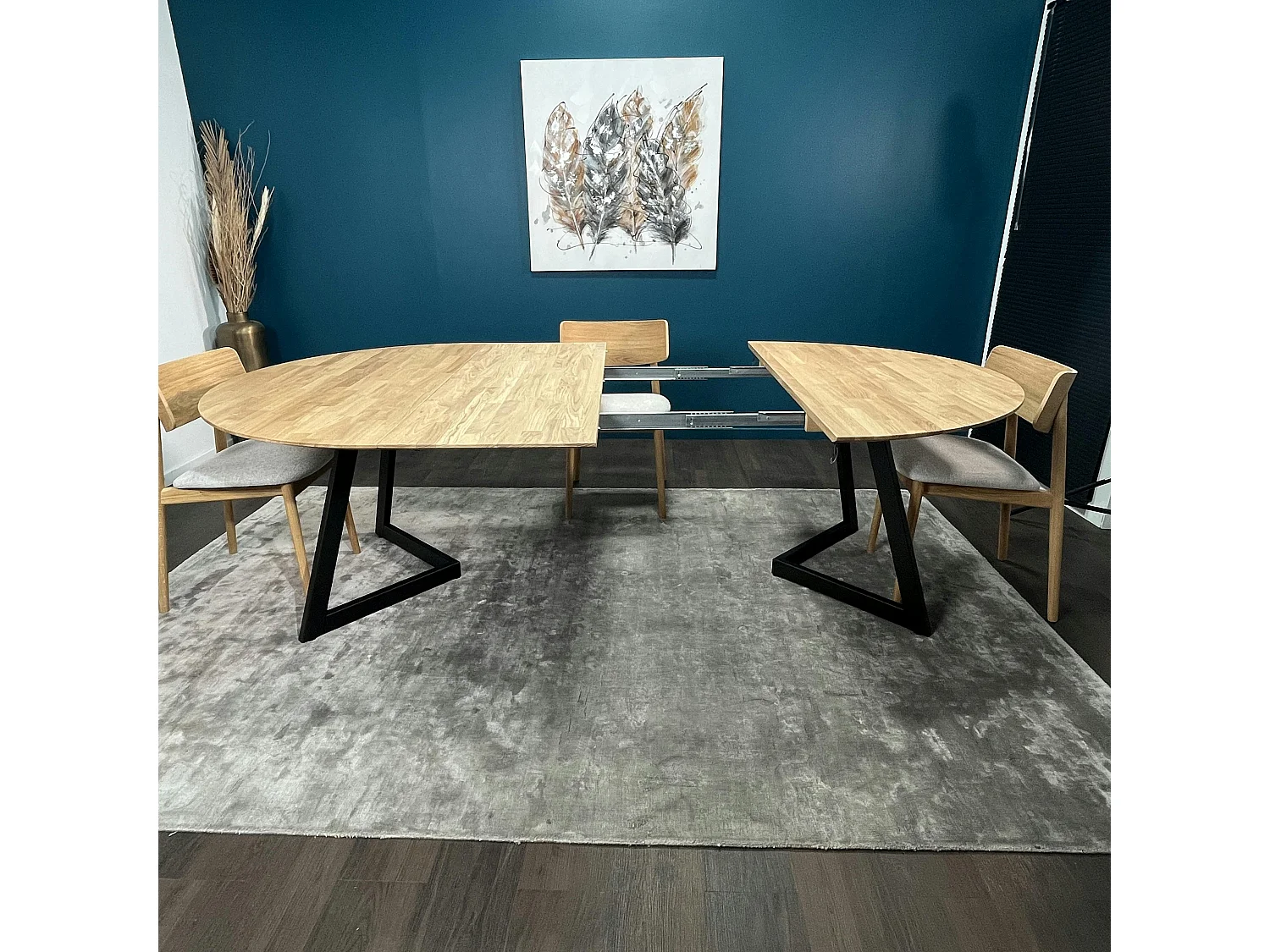 Rallonges pour table extensible en chêne huilé 140-340 cm (lot de 2) COLOGNE